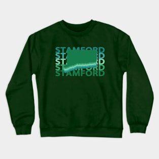 Stamford Connecticut Green Repeat Crewneck Sweatshirt